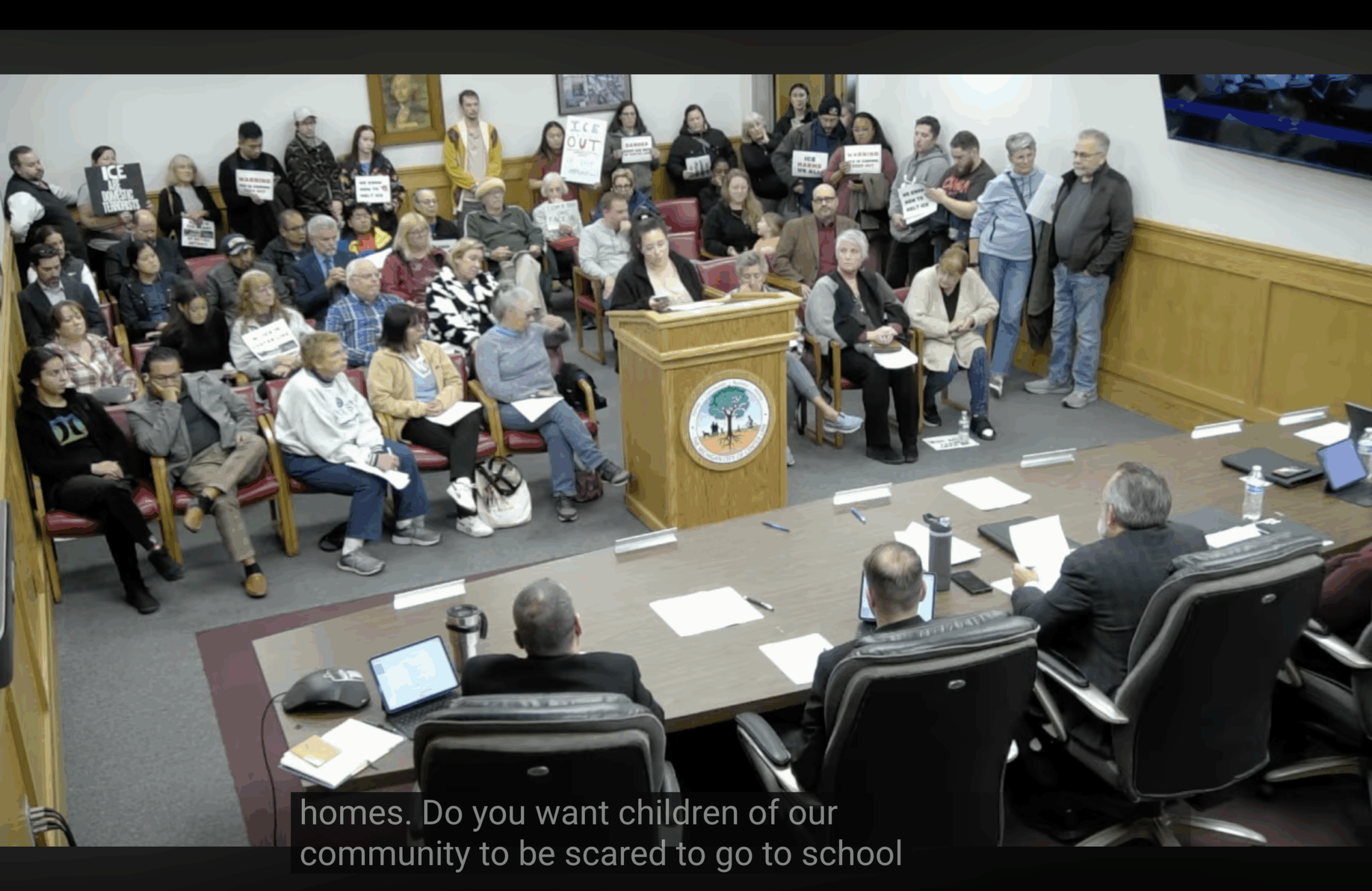 Center Line City Council hears testimony on ICE.