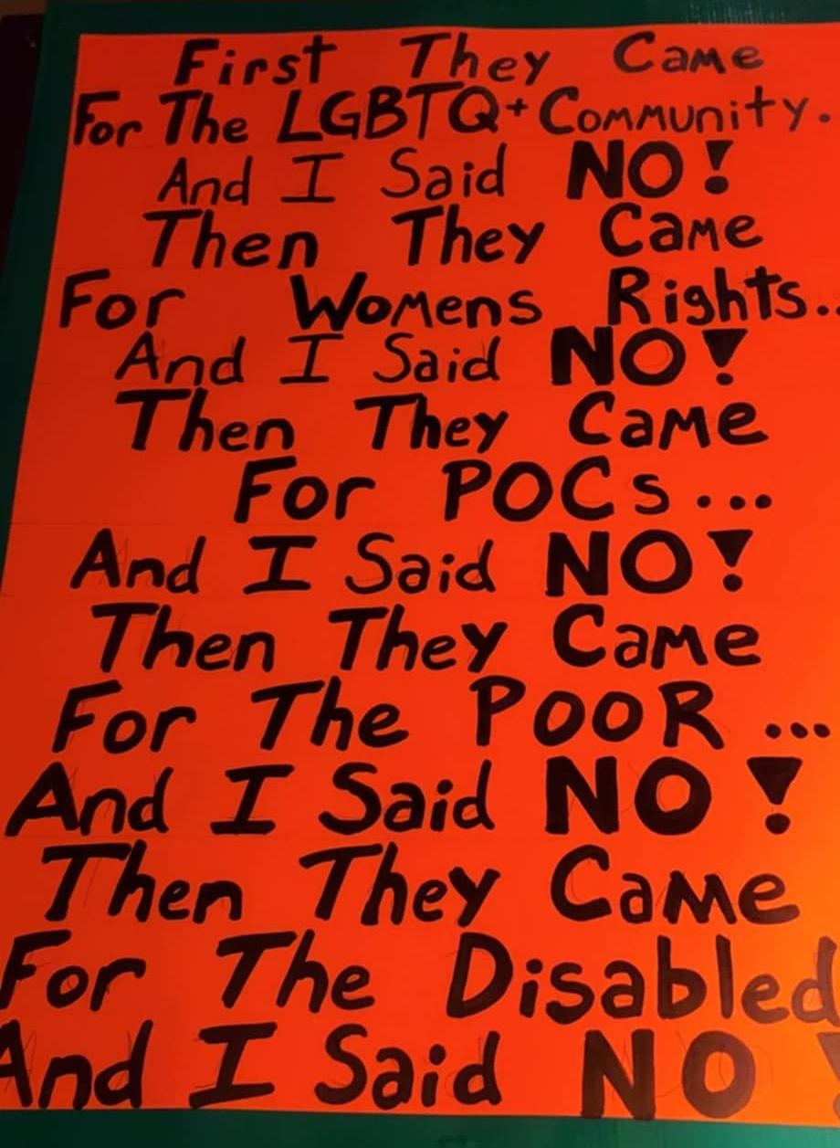 Personal Demonstration sign