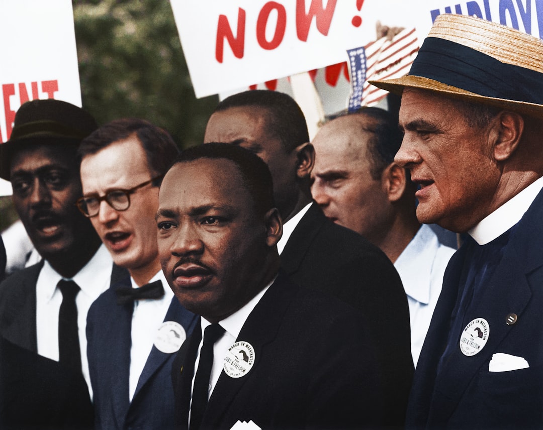 Dr. Martin Luther King, Jr. and Mathew Ahmann in a crowd of demonstrators at the March on Washington Dr. Martin Luther King, Jr. and Mathew Ahmann in a crowd of demonstrators at the March on Washington