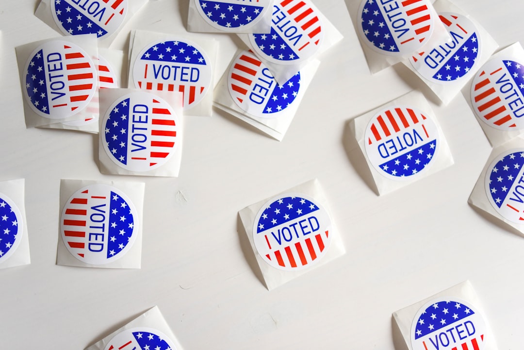 Voted printed papers on white surface Voted printed papers on white surface