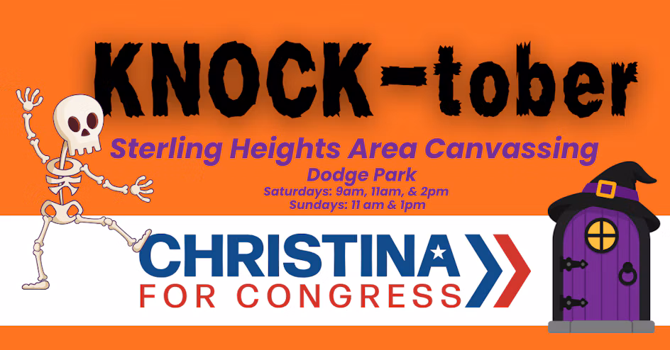 KNOCK-tober Sterling Heights Canvass Launches
