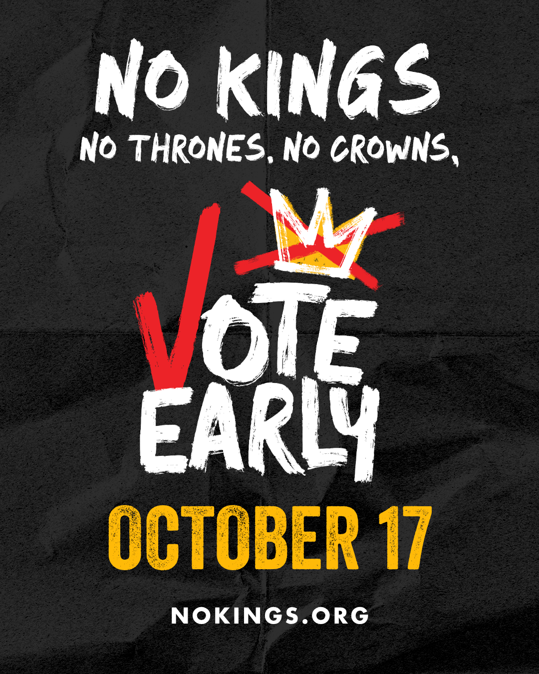 No Kings! Vote Early Event!
